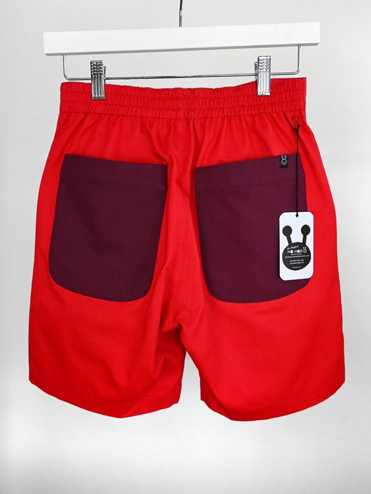 "Red Ant" Shorts -  Cherry/Sangria combo. Design by HO HOS HOLE IN THE WALL